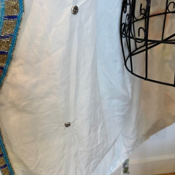 ASOS Fully Beaded Floral Wrap Belted Mini Dress NWT Size 8 - Picture 11 of 12